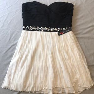 A black and white dress